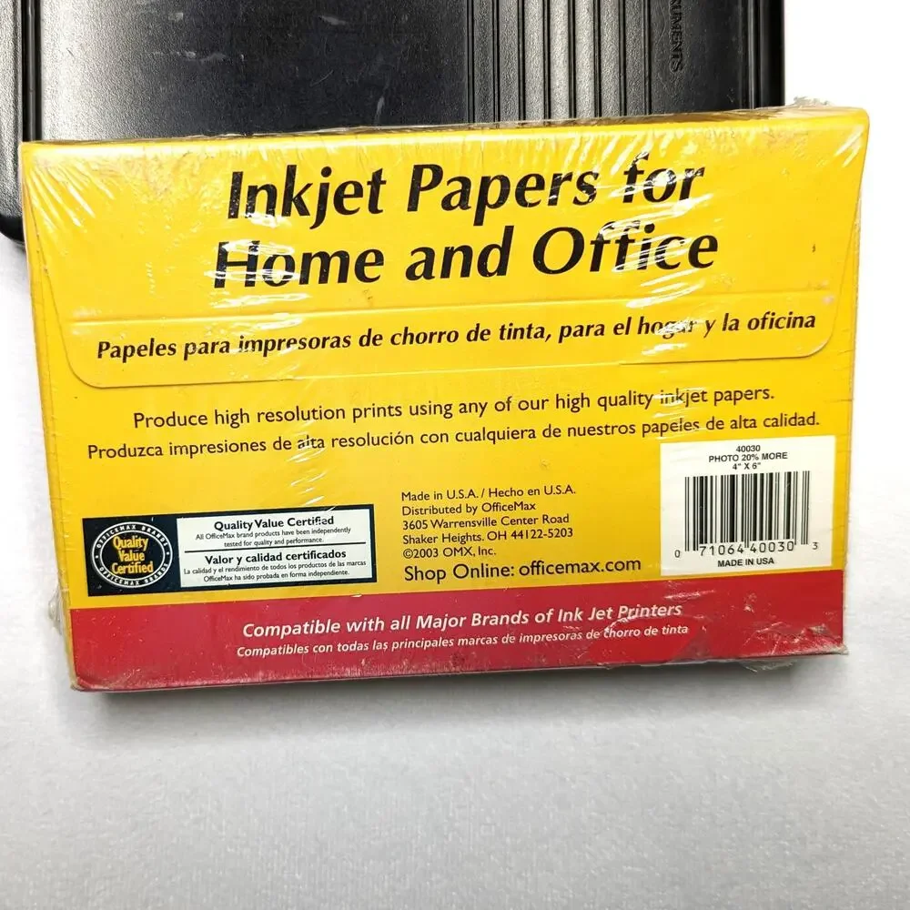 Office Max 4 x 6 Glossy Photo Paper 100 Sheets New Vintage